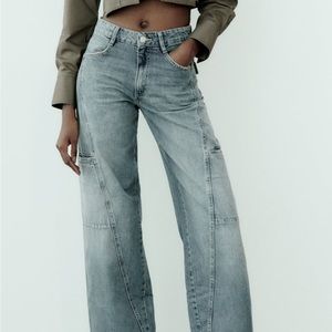 Zara cargo jean size 6